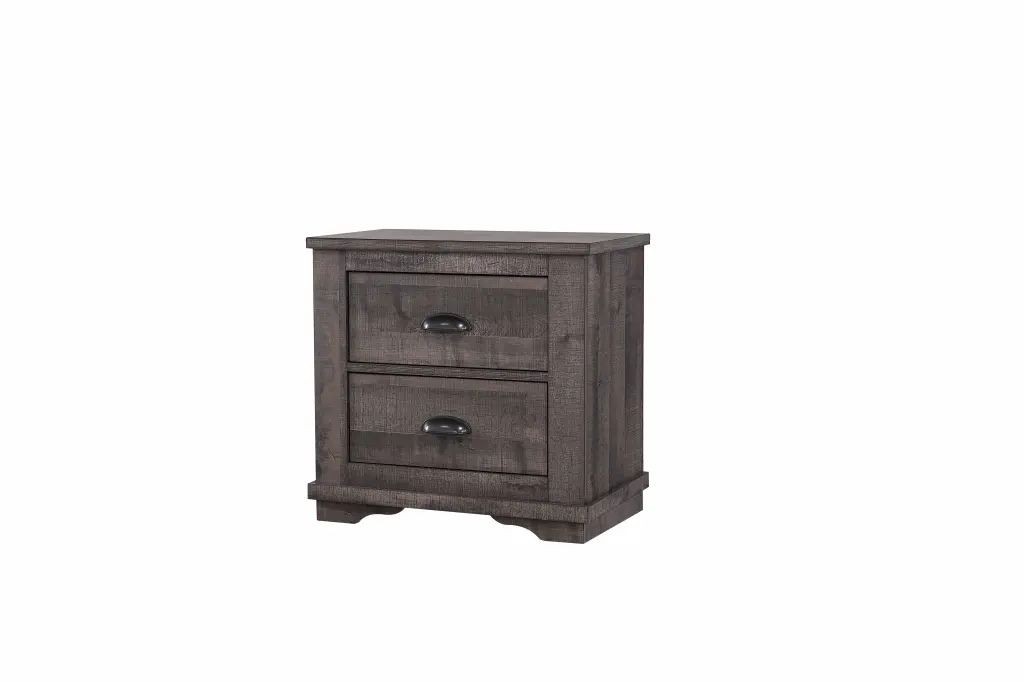 Coralee Nightstand Dark Brown Timber Finish crown mark inc