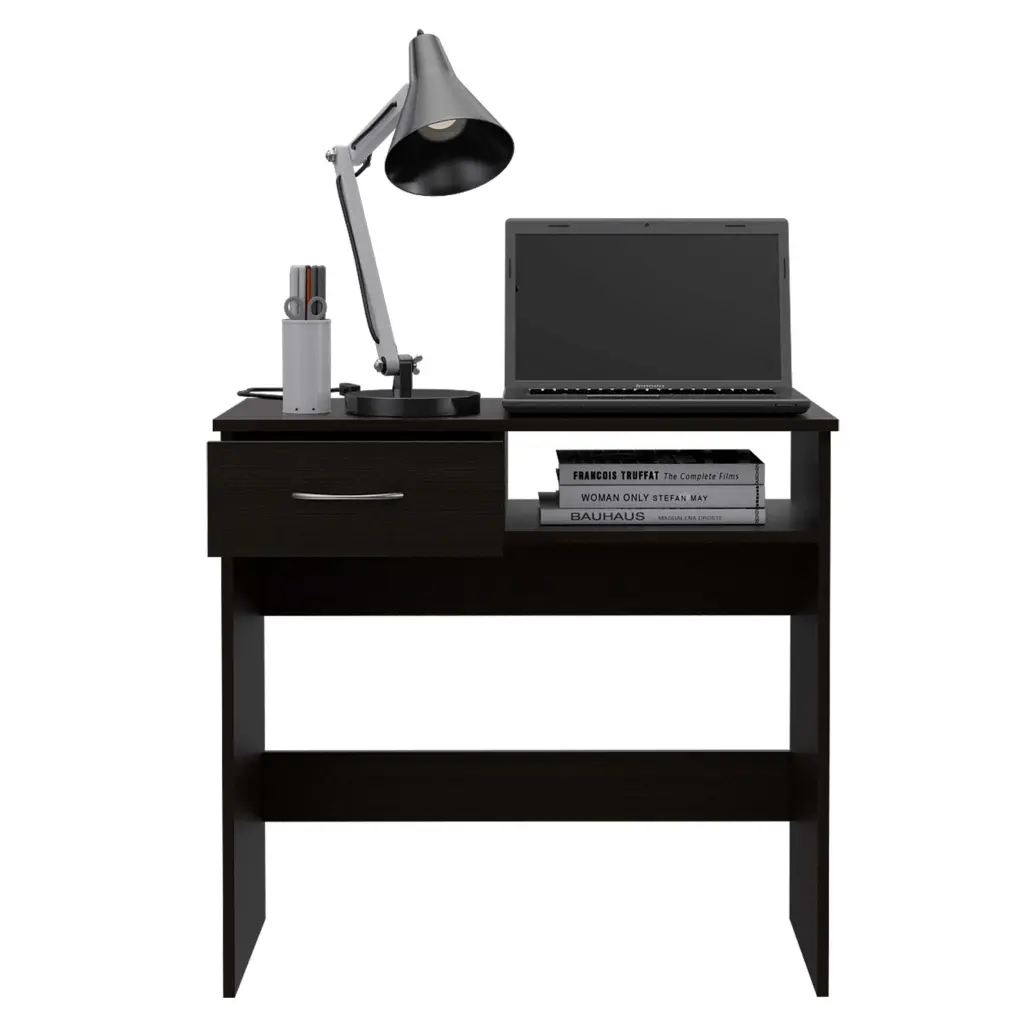 Pictor Nightstand One Drawer and Lower Shelf High-quality White MDF Top fm furniture