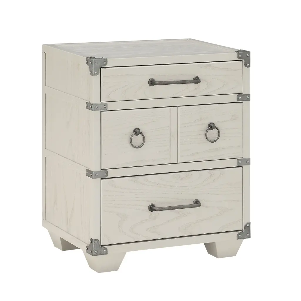 Grey 3 Drawer Nightstand USB Grey 4 Drawers Bedroom Rectangle Pop furniture max