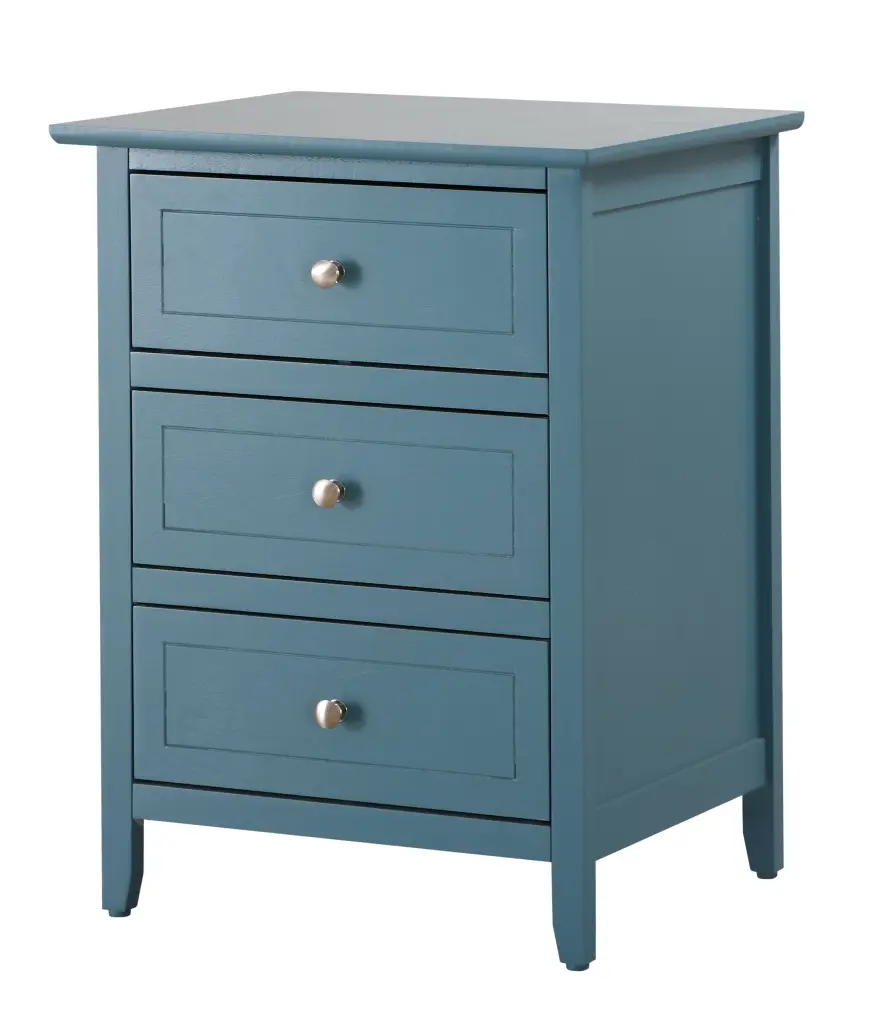Daniel G1316 N 80 3 Drawer Nightstand Teal Dovetail Joinery glory furniture