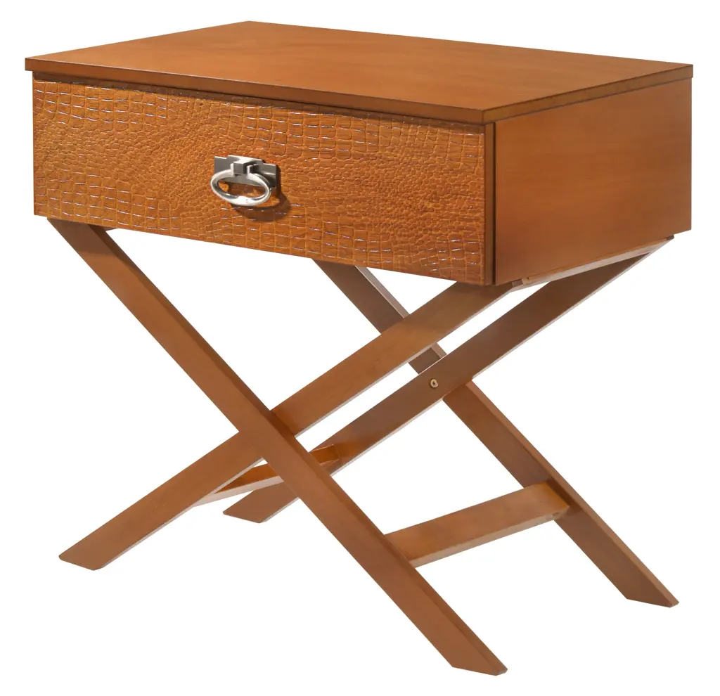 Elegant Oak Contemporary Nightstand Oak Particle Board Bedside Table glory furniture