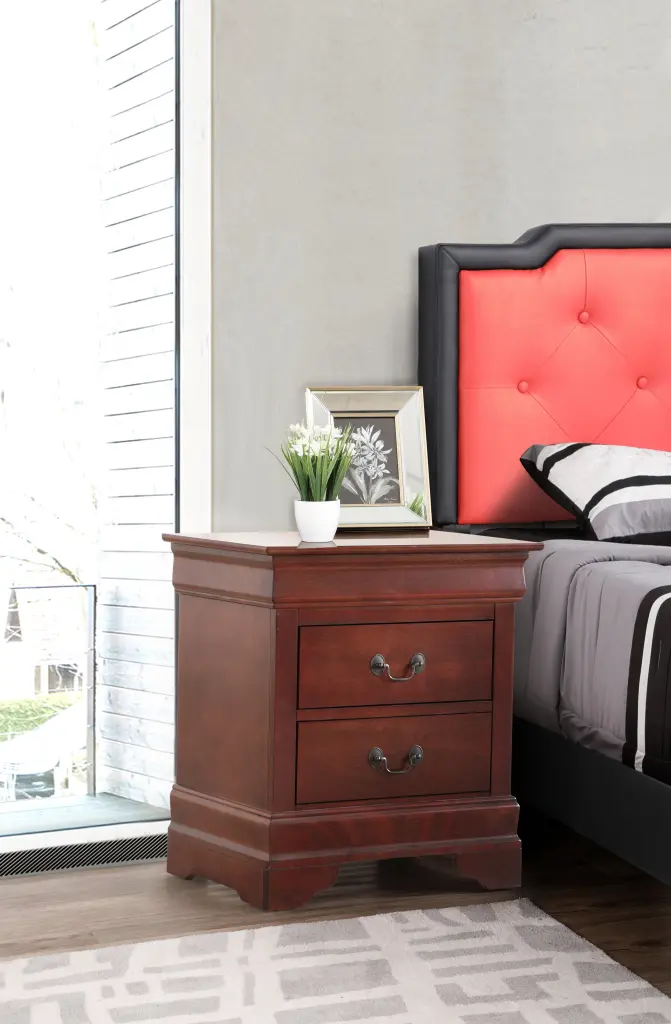Louis Phillipe G3100 N Nightstand Cherry Particle Board glory furniture