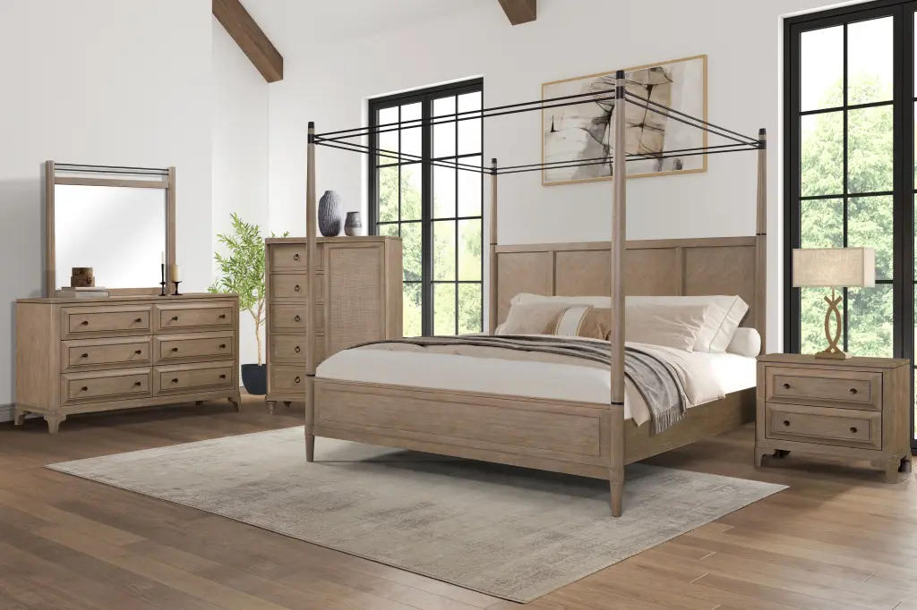 2 Drawer Nightstand Sand Finish Solid Timber MDF Bedside Table ihomefurnishings