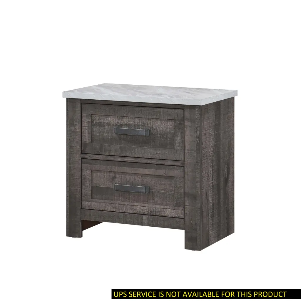 Antique Gray and White Storage Nightstand Drawers Bedside Table Bedroom kanepe
