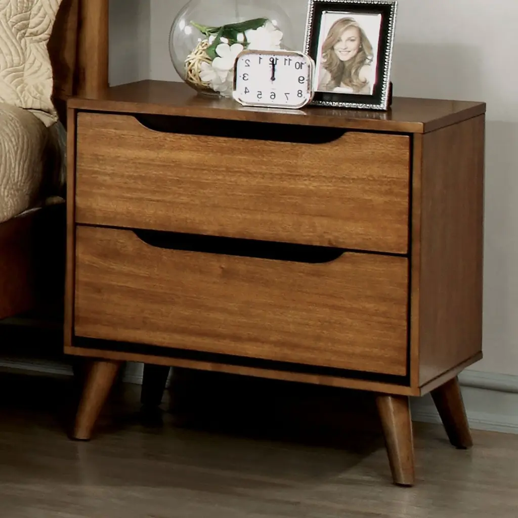 Mid Century Modern Oak Nightstand Solid Wood Bedroom Furniture kanepe