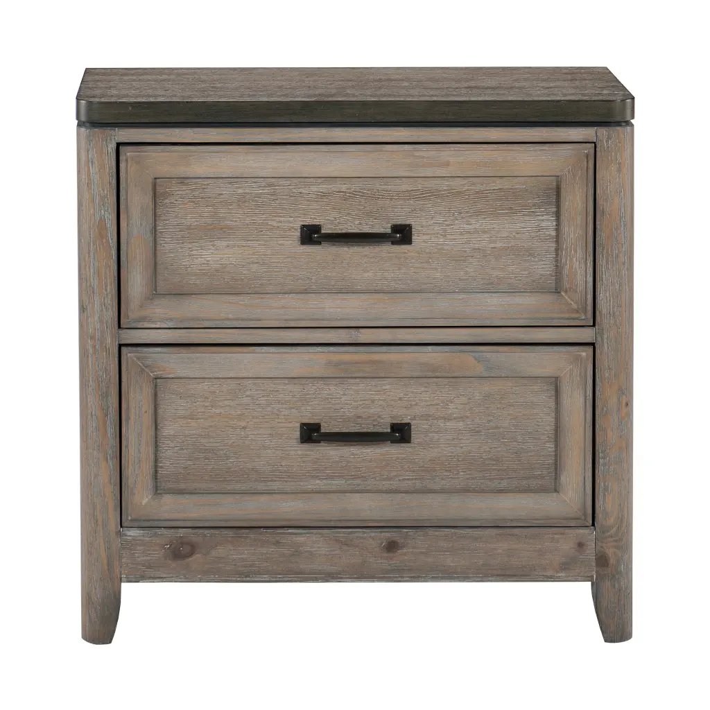 Transitional Two Tone Finish 1Pc Nightstand Drawers Ball Bearings kanepe