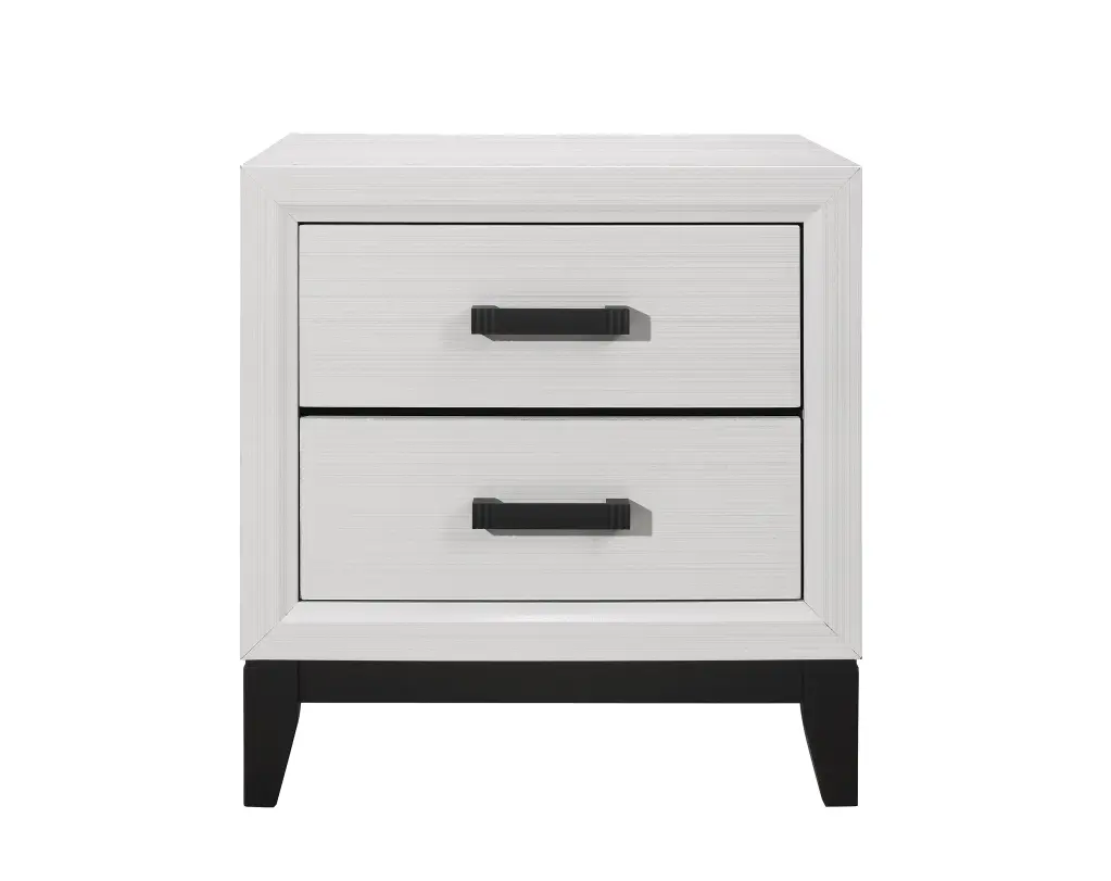 Mirage White Nightstand White Elastomer Timber - Bedside Table Modern Design luxe modern furniture