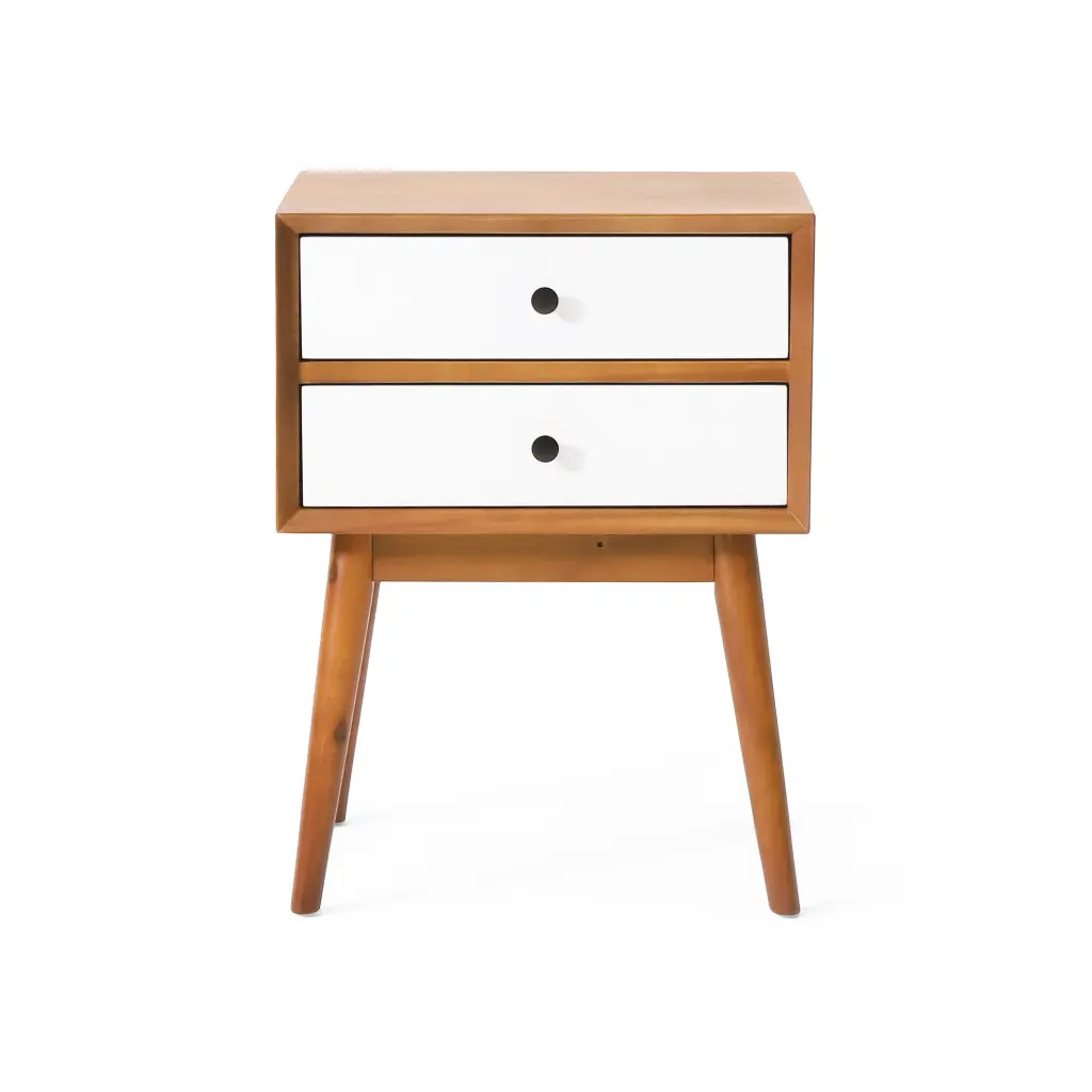 Nightstand Natural Stained Wood Bedside Table nh-teakstar