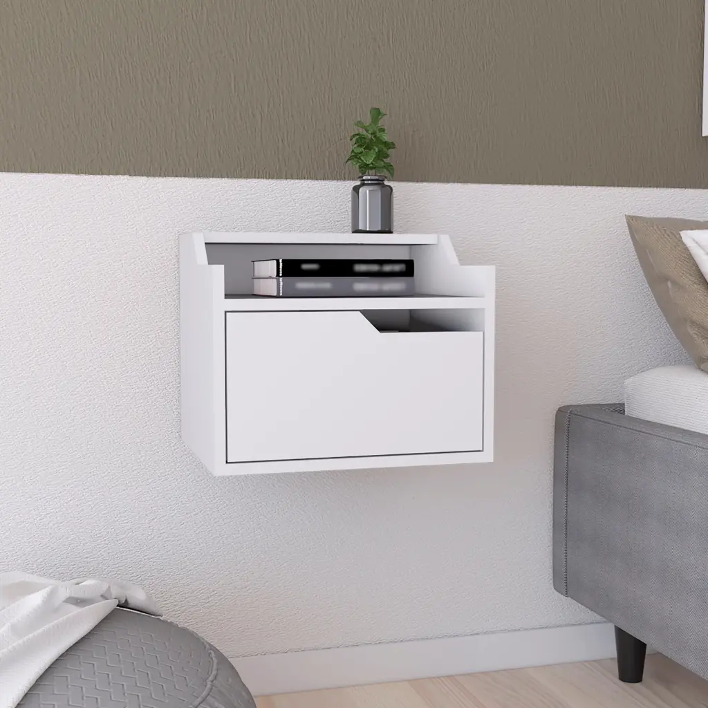 Winchester Floating Nightstand Modern Dual Tier Design rta mubles colombia