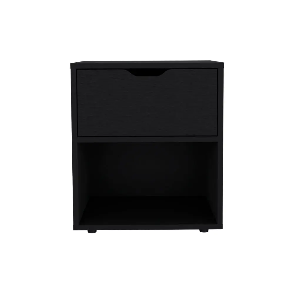 Altheimer Nightstand Bedroom Black Particle Board Engineered Wood treevol furniture