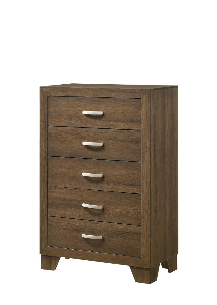 Miquell Oak Finish Chest Synthetic Timber Durable Storage Solution urban nest