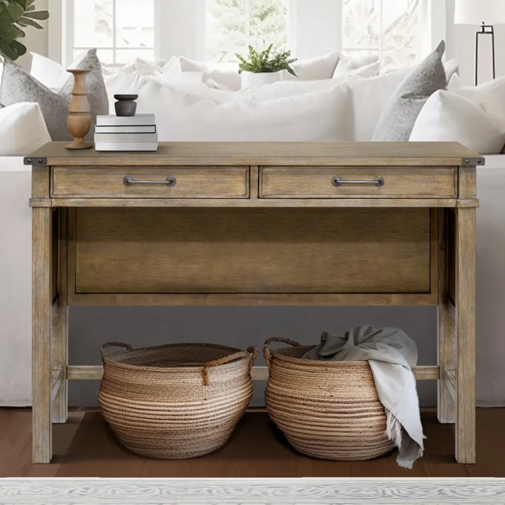 Belfast Occasional Table 2 Drawers Stylish Living Room Side Table Madison Park