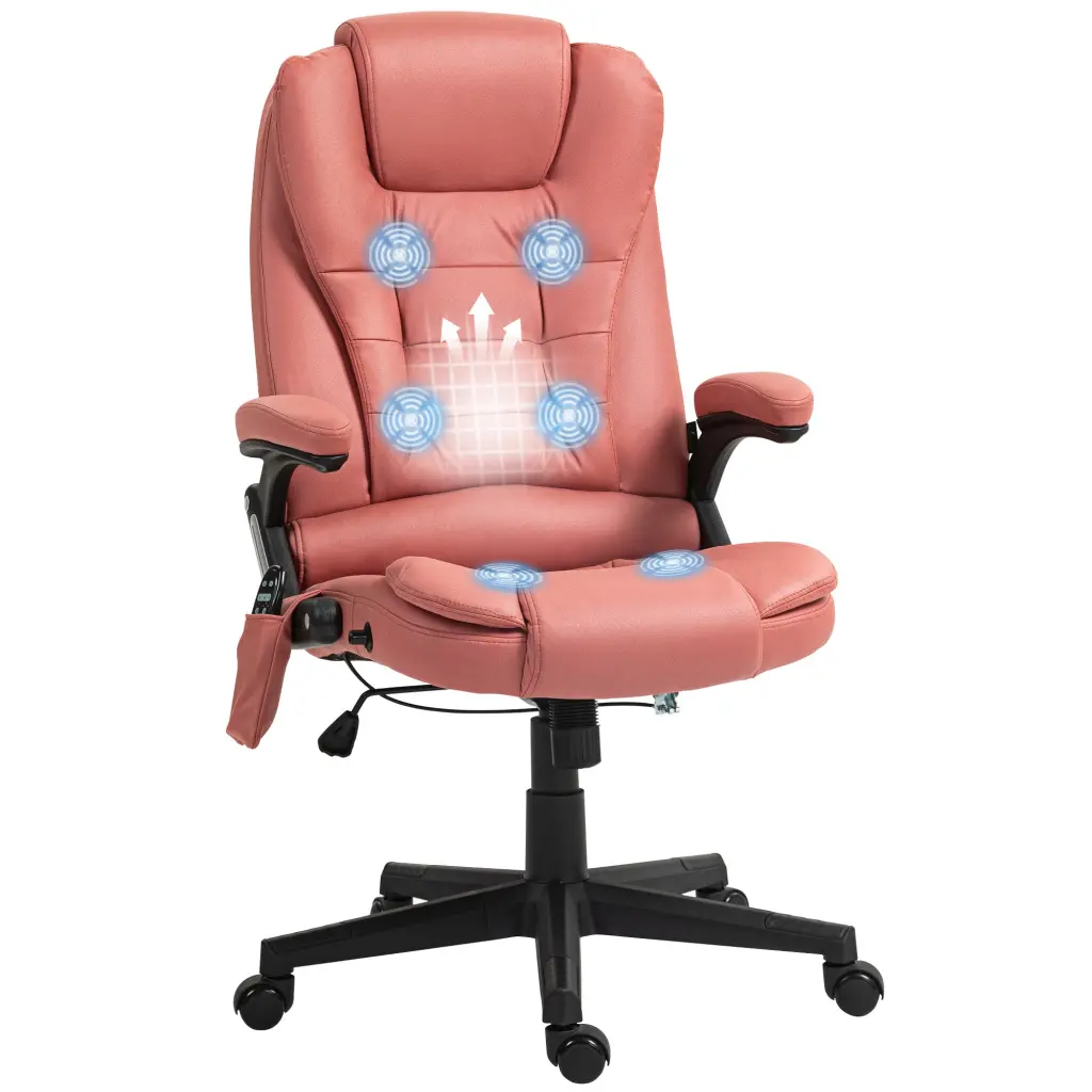 Homcom 6 Point Vibrating Weighted Stationery Chair Heat Microfiber aosom business