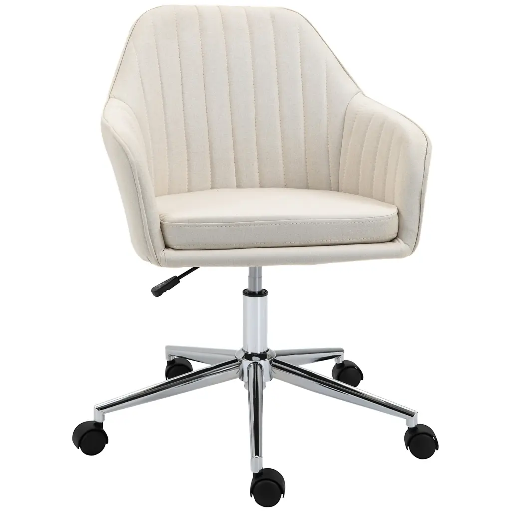 Mid Back Tinquire Chair Home Office Swivel Desk Chair Adjustable Height aosom business