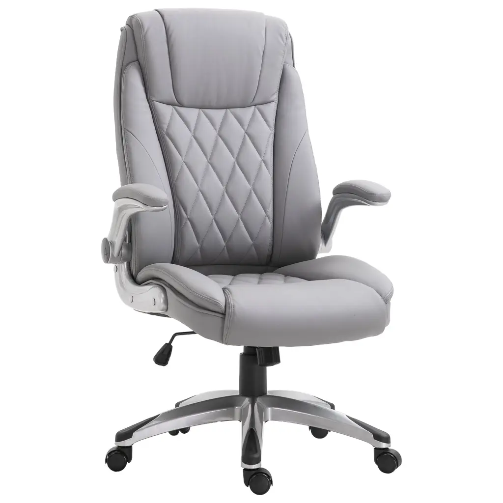 Vinsetto High Back 360 Swivel Ergonomic Home Office Chair Flip Up Arms aosom business