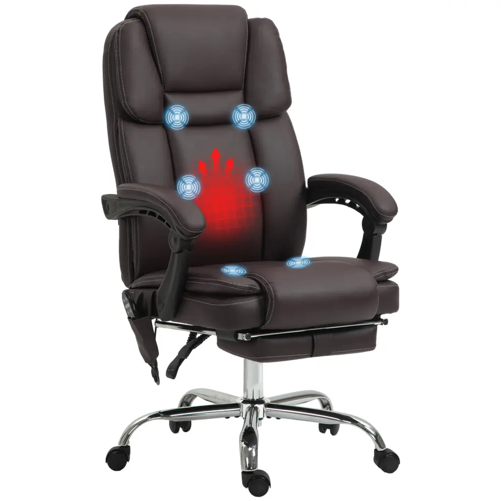 Vinsetto Massage Office Chair 6 Vibration Points Heated aosom business