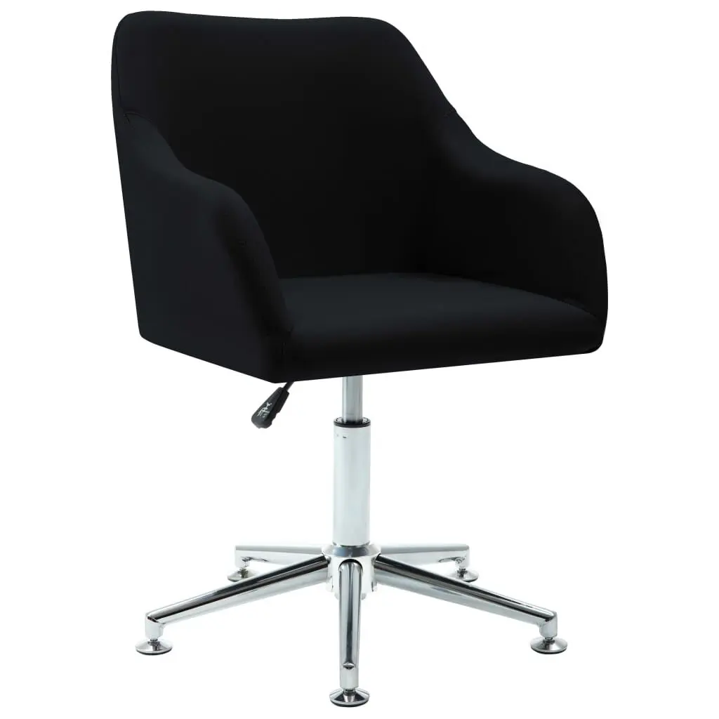 Black Fabric Swivel Office Chair Ergonomic Desk Chair
