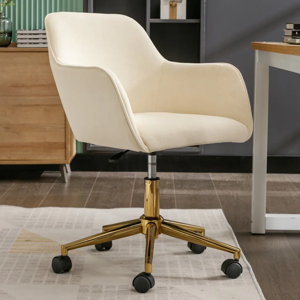 Modern Velvet Revolving Home Office Chair Height Adjustable 360 Swivel dg collection