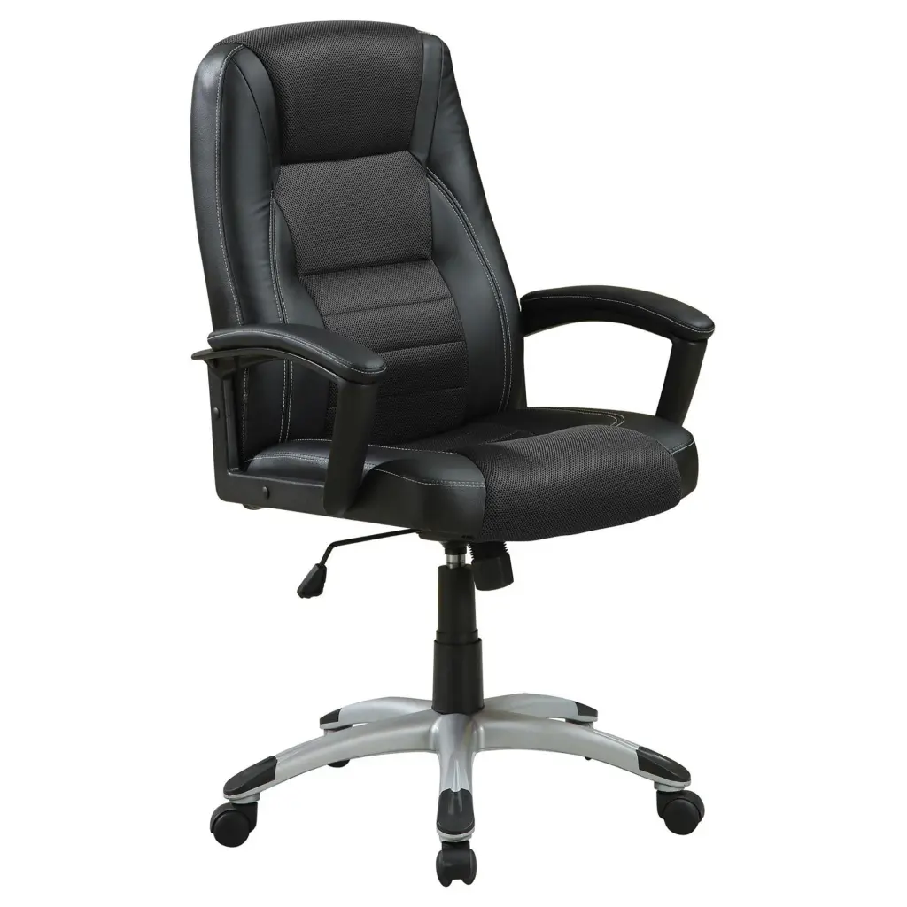 Black Stationery Chair Casters Modern Foam Office Chair furniture max
