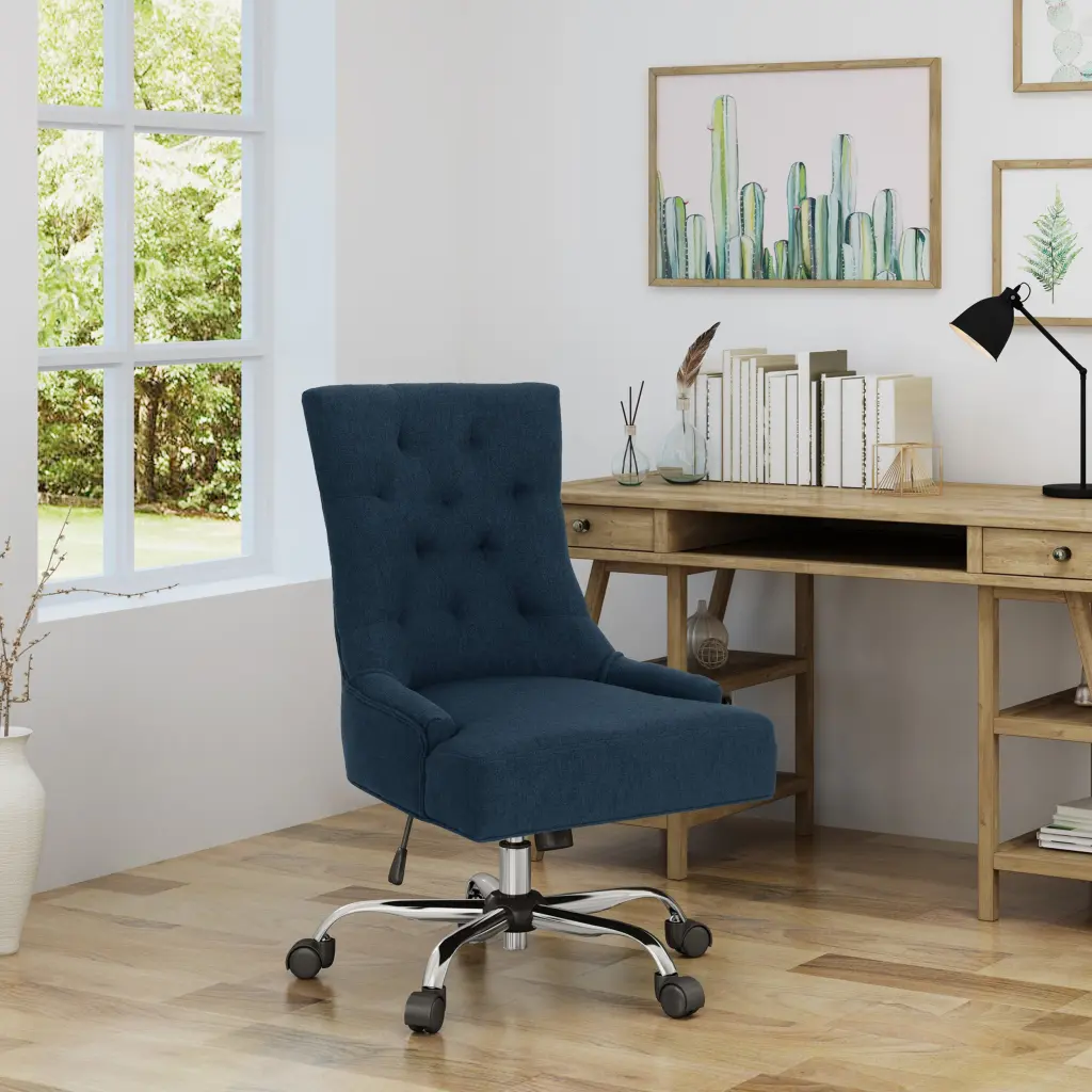 Office Chair Navy Blue Material nh-an