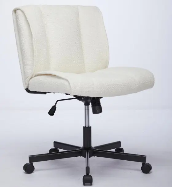 Armless Desk Chairs Wheels Office Chair Vanity Chair Technical Mesh Back rnb