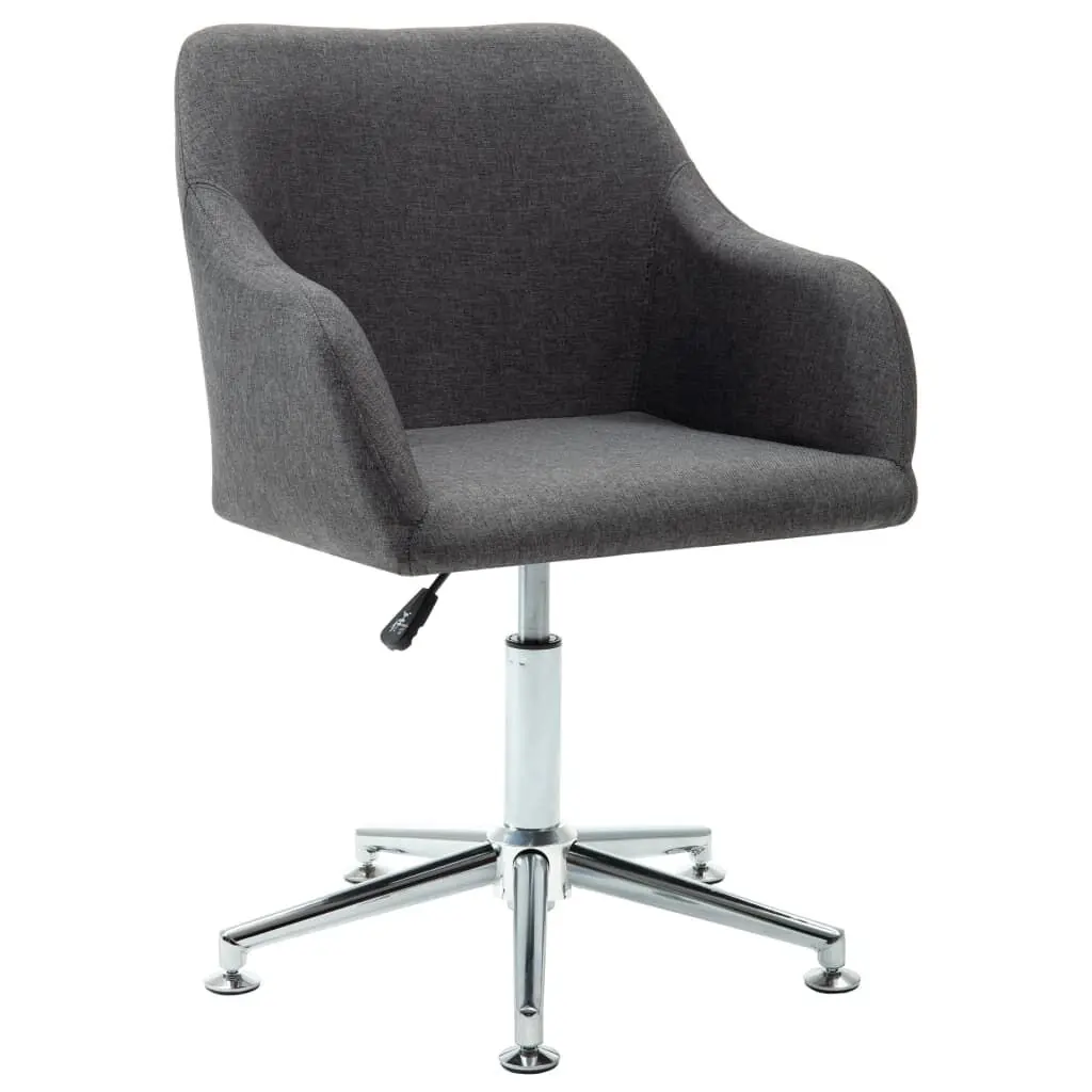 Swivel Office Chair Dark Gray Fabric Ergonomic Desk Chair