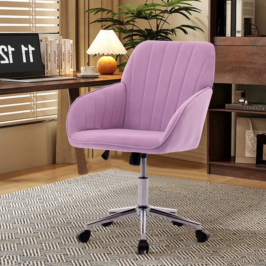 Ty Stationery Chair Lilac Velvet Office Chair ts furniture