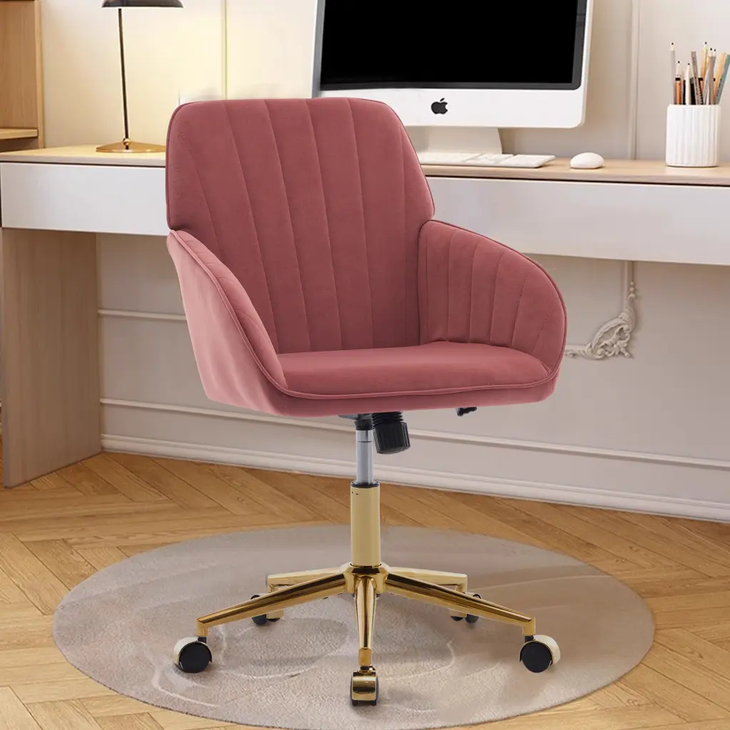 Ty Stationery Chair Rose Red Velvet ts furniture
