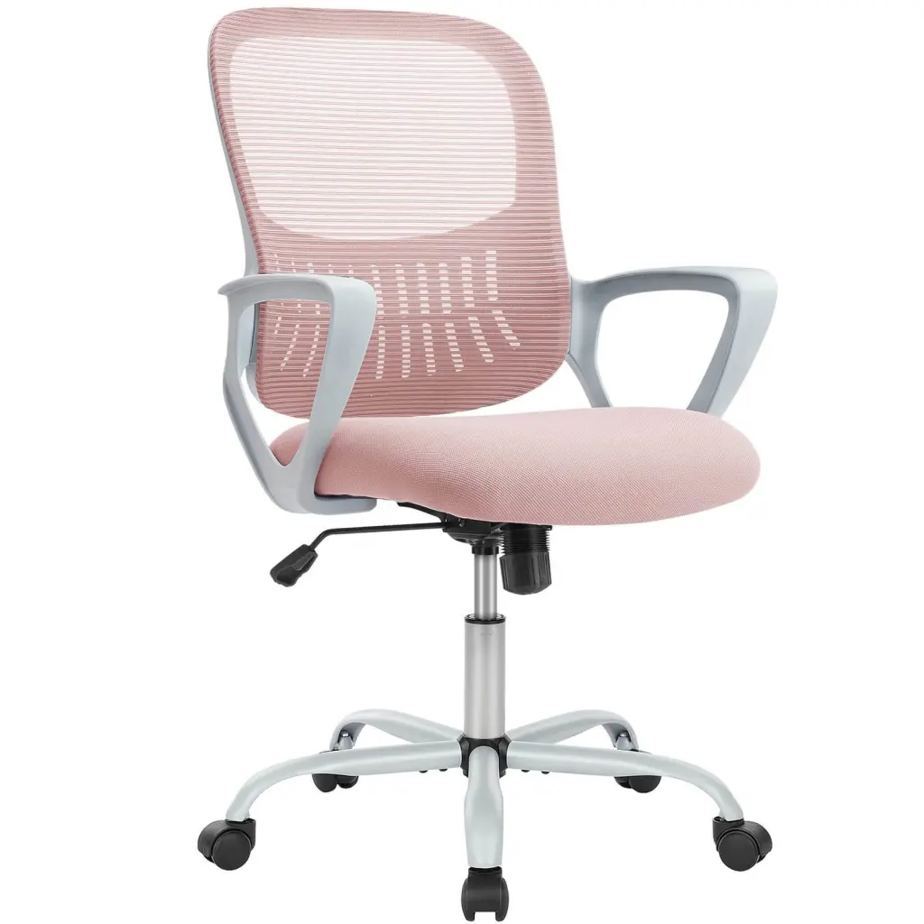 Mid Back Tinquire Chair Lumbar Support Pink w2201
