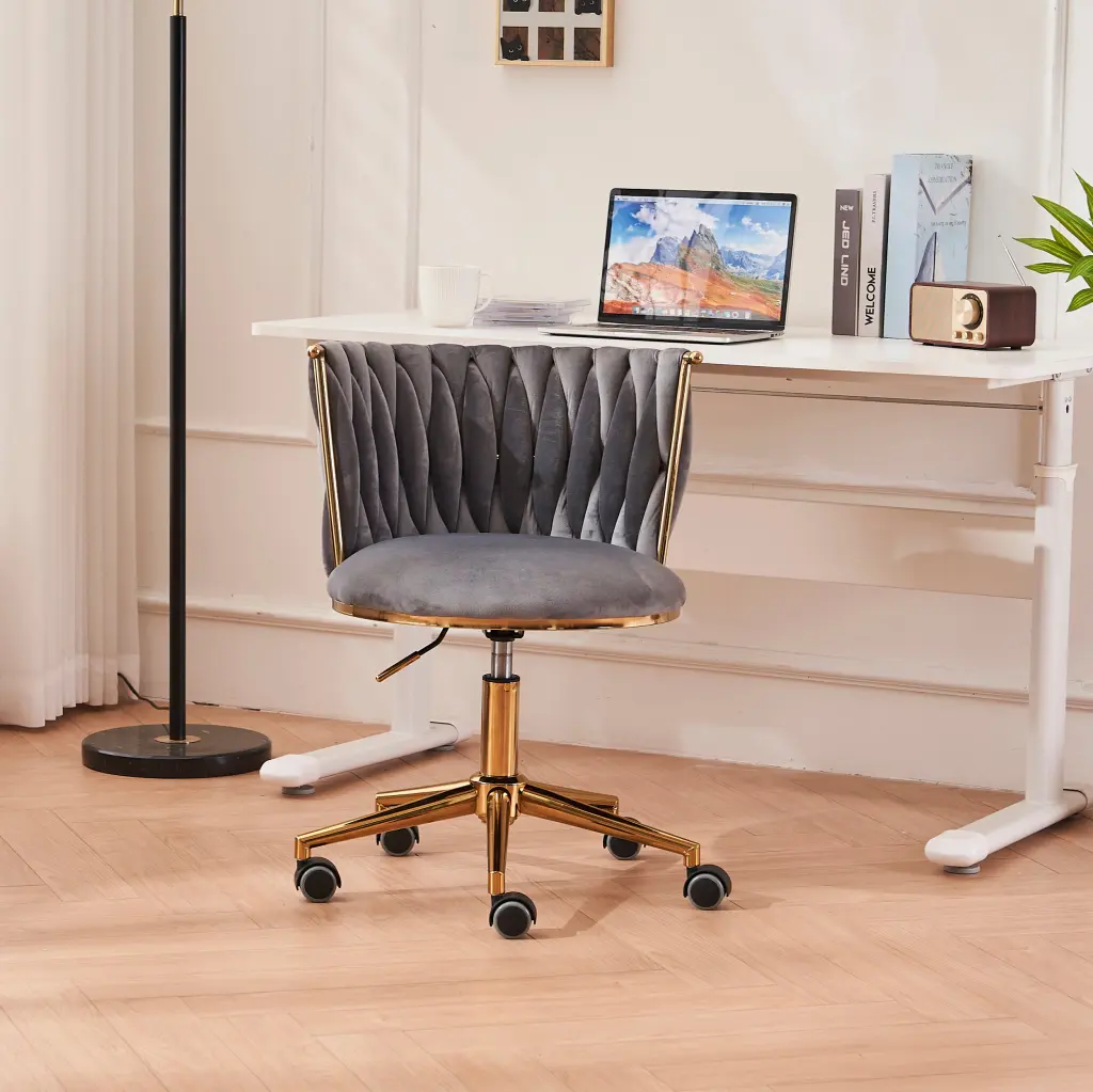 Ergonomic Upholstered Office Desk Chair Adjustable Features xr-1361