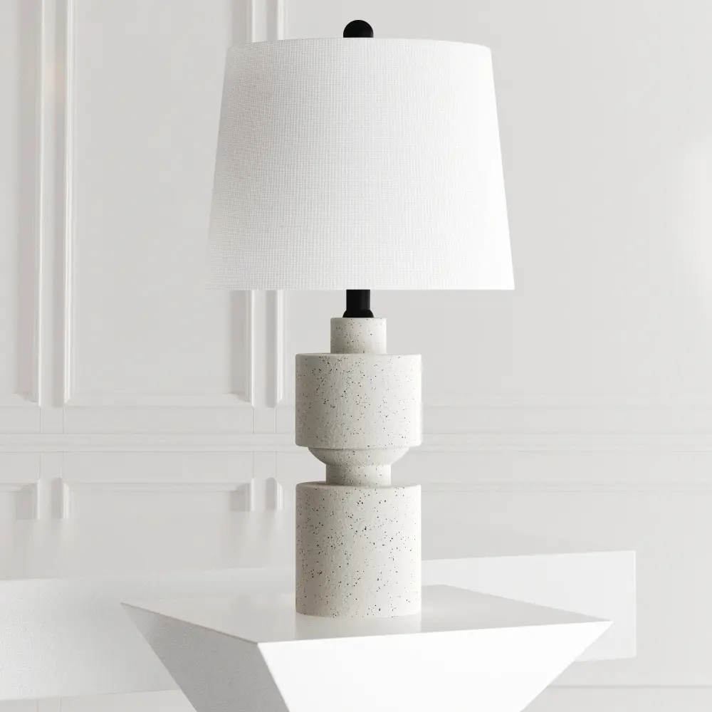 Illume 24.5'' Ivory Resin Table Lamp Living Room/bedroom #T210