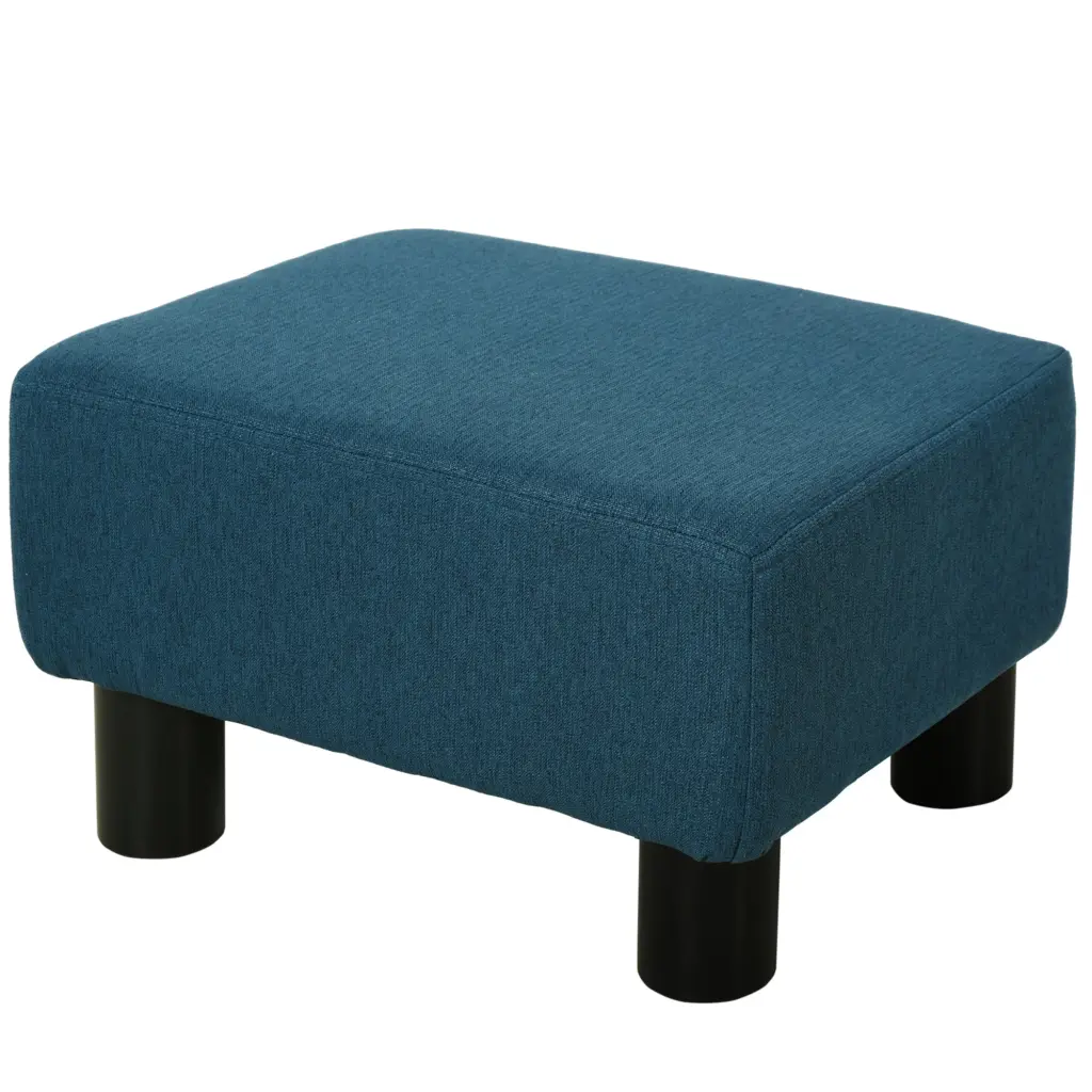 Ottoman Foot Rest, Small Foot Stool Linen Upholstery aosom business