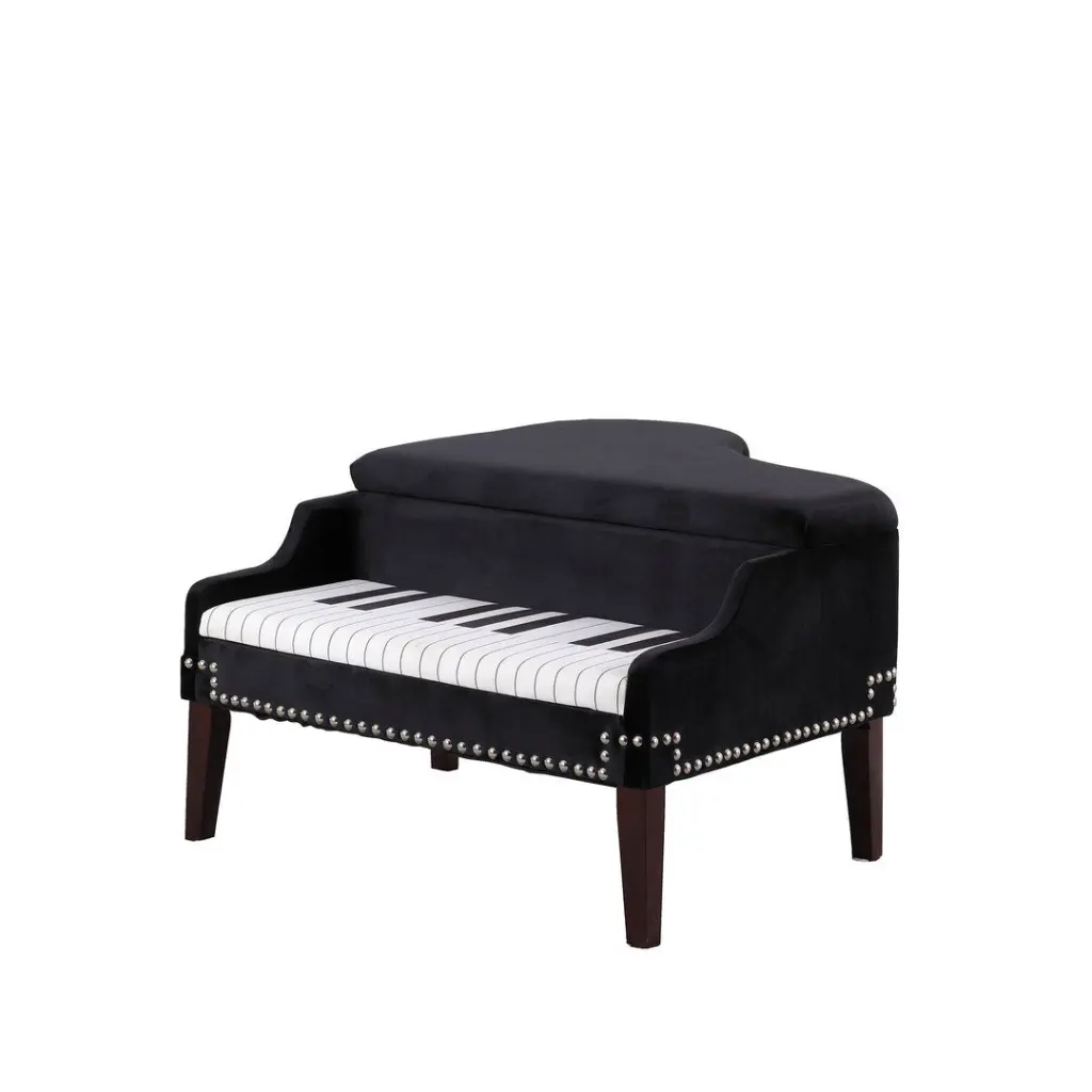 21 Inch Navy Blue Storage Ottoman Silver Nailheads Living Room california home