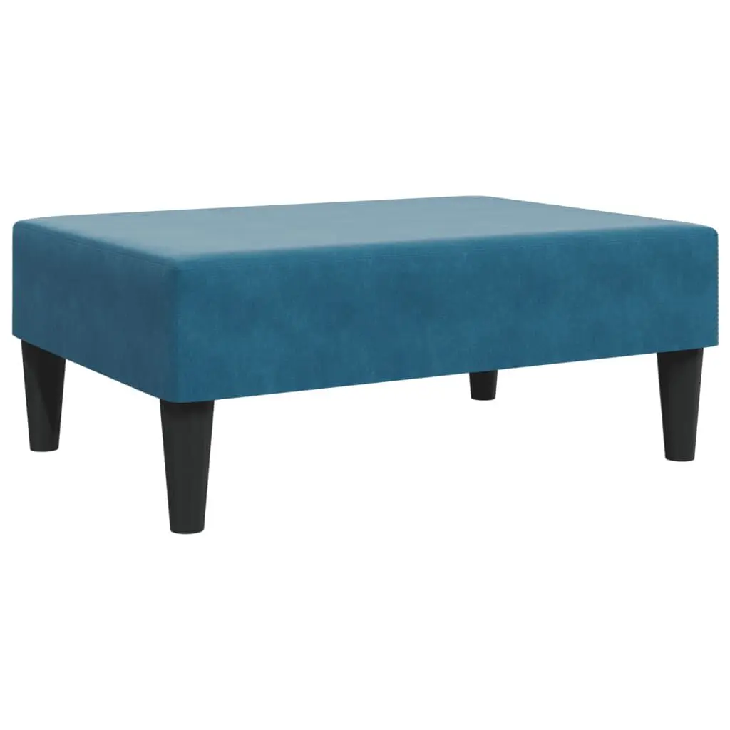 Footstool Blue 30.3x21.7x12.2 Inches Velvet Living Room Ottoman