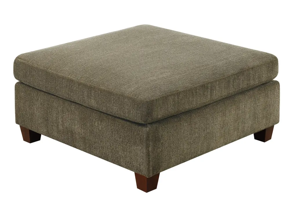 Contemporary 1Pc Ottoman Tan Chenille Material Modular Corner Wedge Footrest kanepe