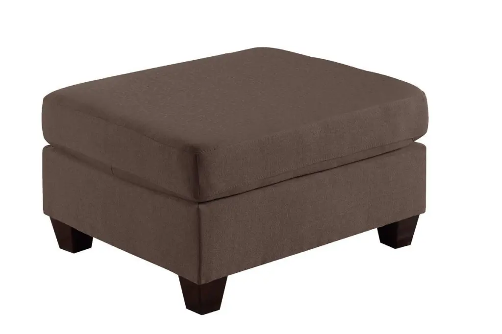 Living Room Ottoman Black Coffee Linen Like Material 1Pc Cushion kanepe