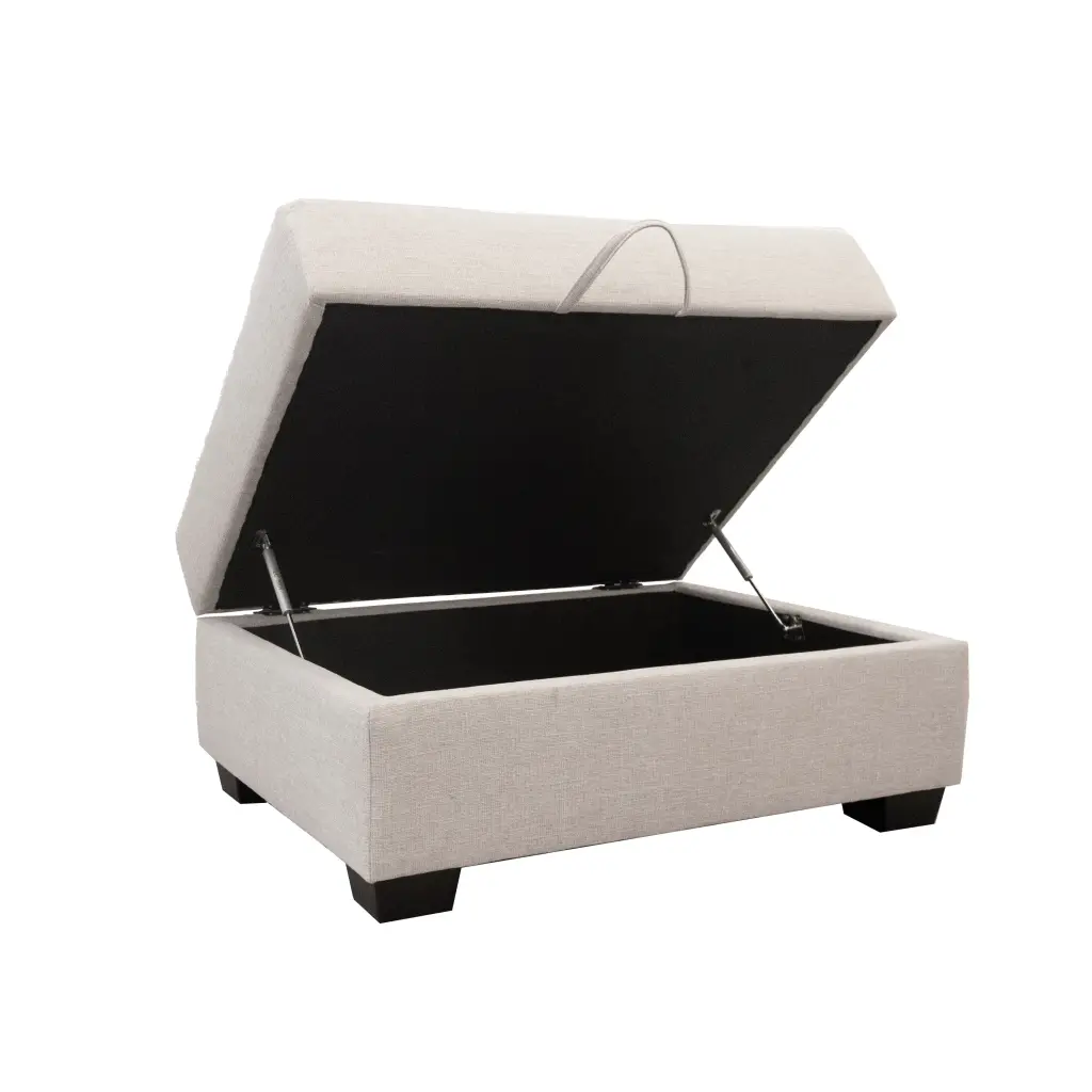 Scottsdale Beige Storage Ottoman Beige Wood Polyester Blend american homestead furniture