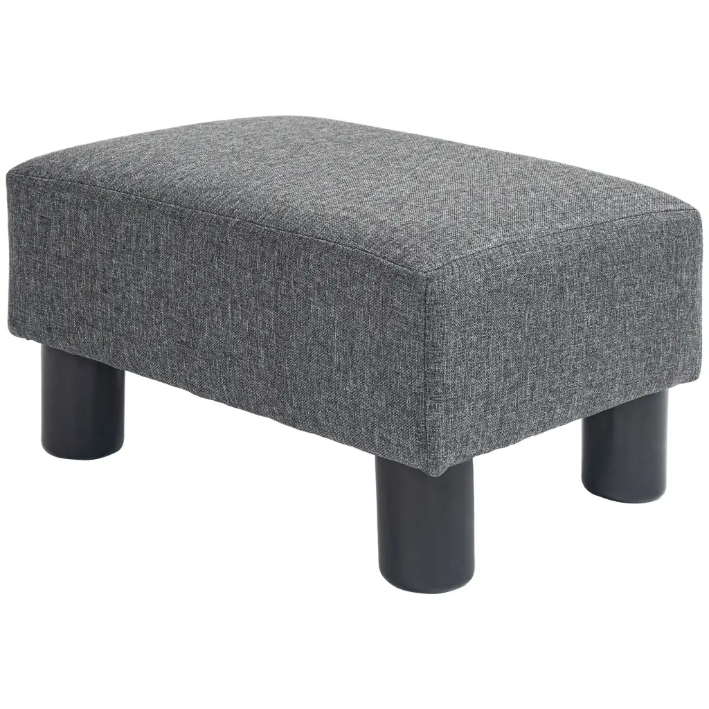 Homcom Ottoman Foot Rest Small Foot Stool Linen Material Upholstery aosom business