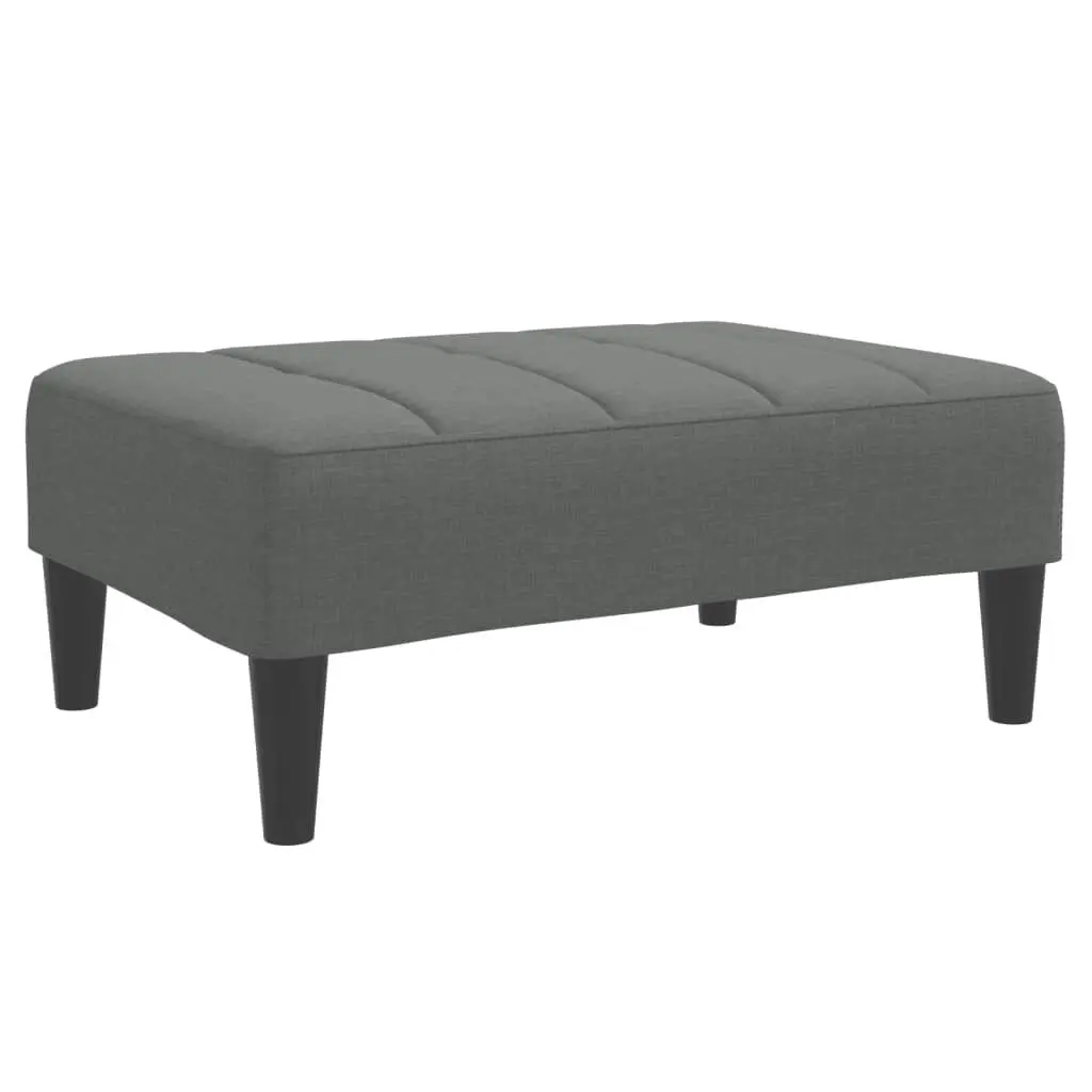 Dark Gray Fabric Footstool 30.3x21.7x12.2 Inch Ottoman Pouf
