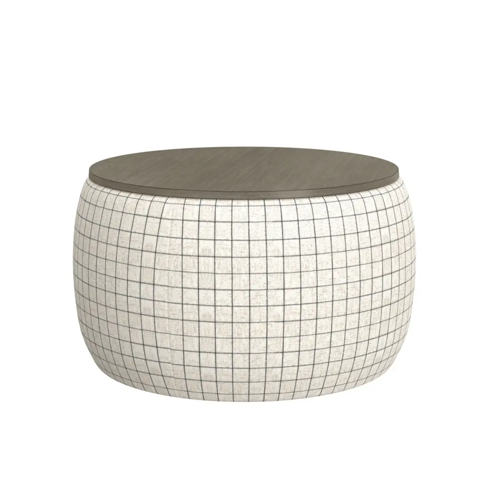 Revel White Storage Ottoman White Foam and Engineered Timber Frame wallace - bay