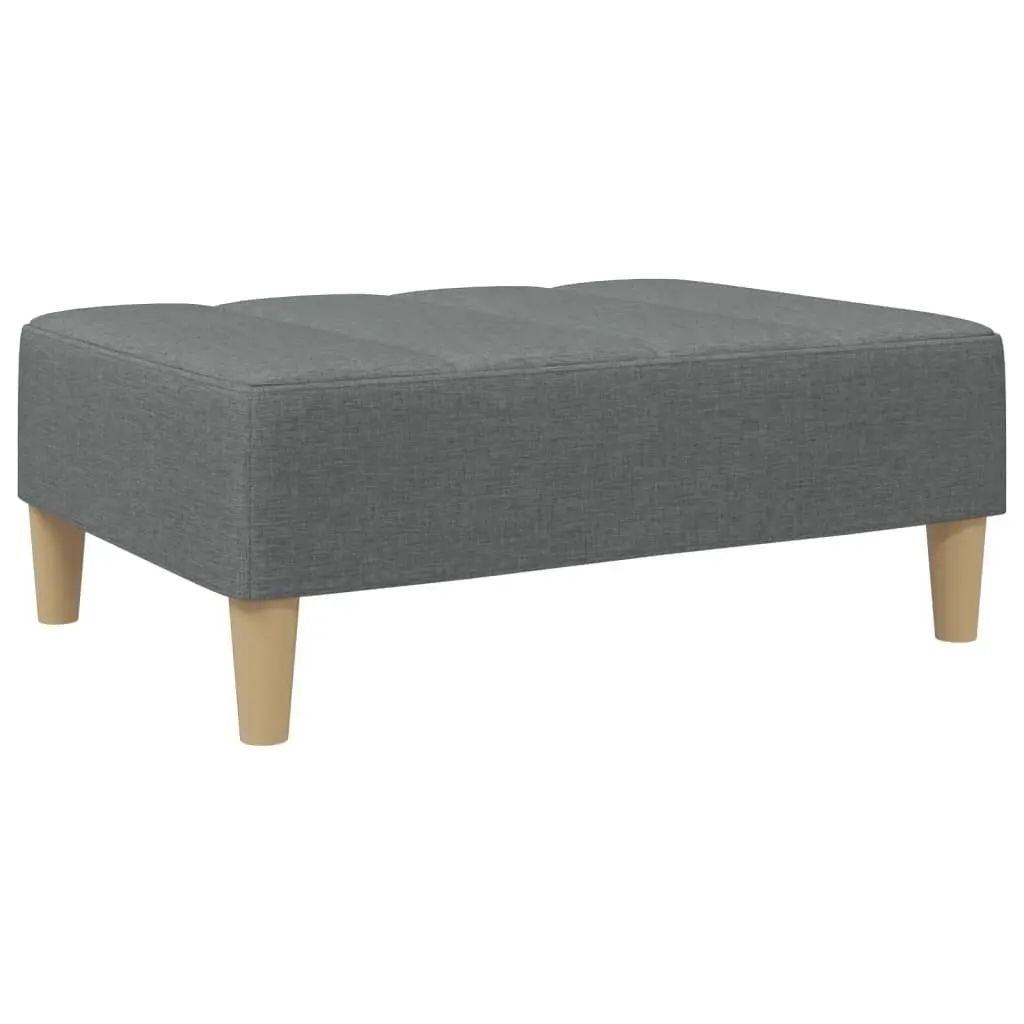 Dark Gray Fabric Footstool 30.3x21.7x12.2 Inches Living Room Comfort