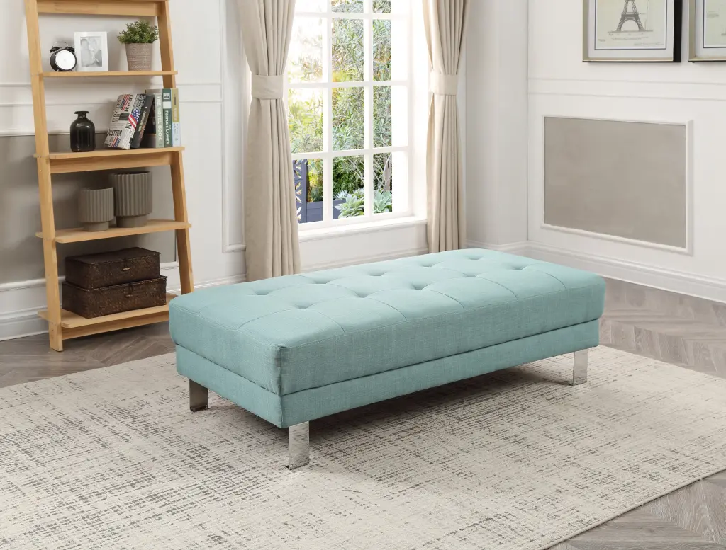 Riveredge G453 O Milan Ottoman Teal Foam Material glory furniture