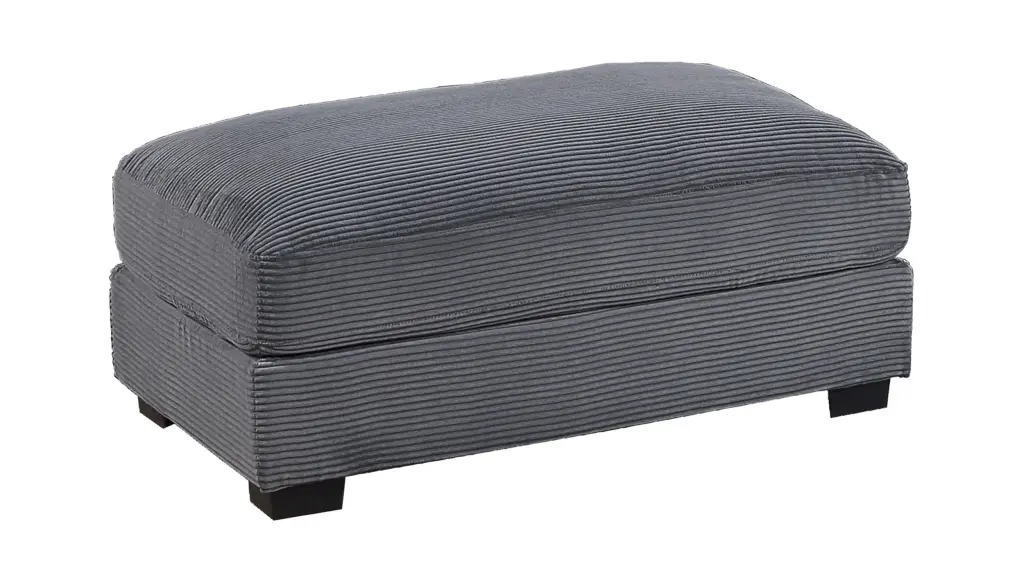 Dark Gray Corduroy Ottoman Soft Cushion Living Room kanepe
