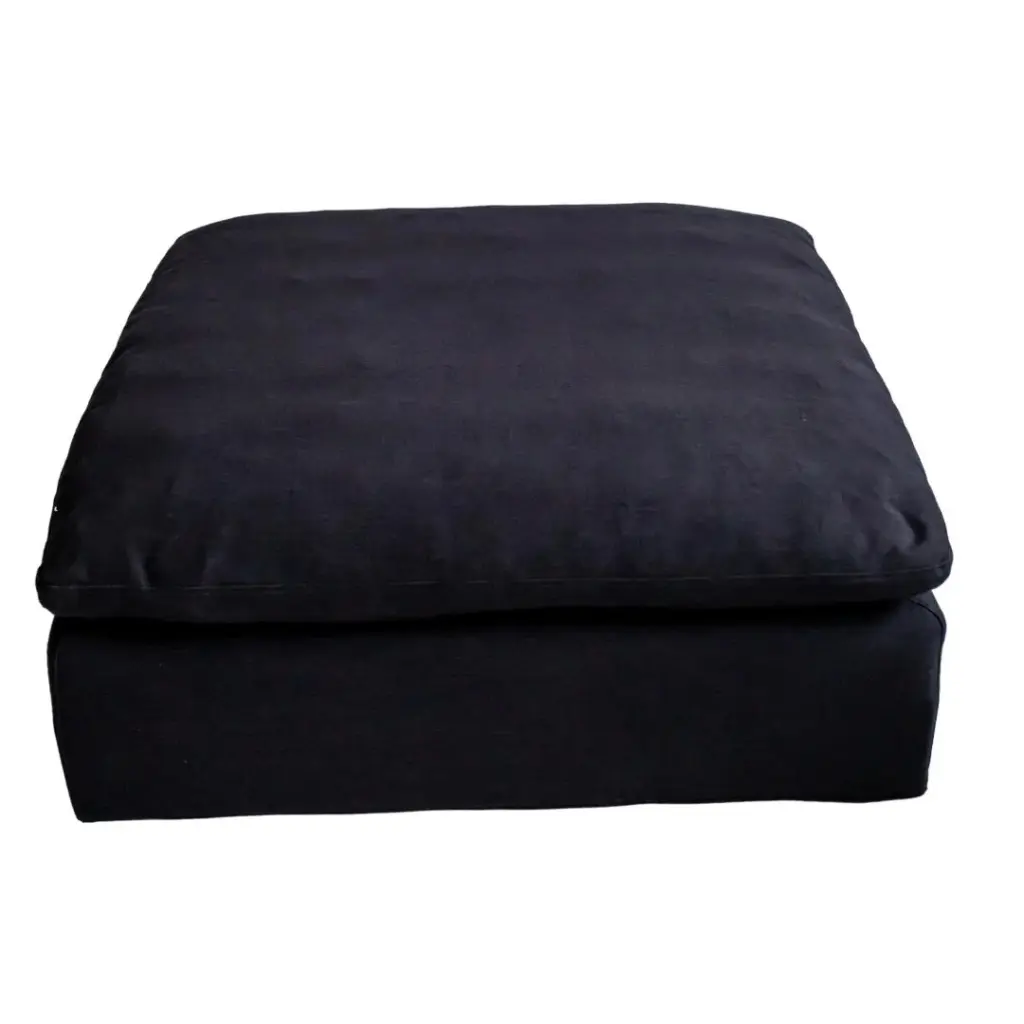 Modern 17 Inch Petite Ottoman Luxury Fabric Upholstery kanepe
