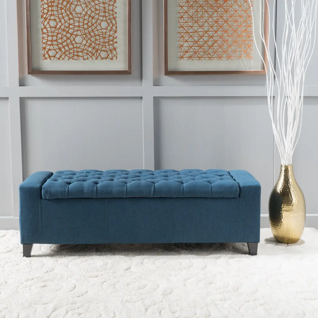 Guernsey Ottoman Navy Blue Material nh-an