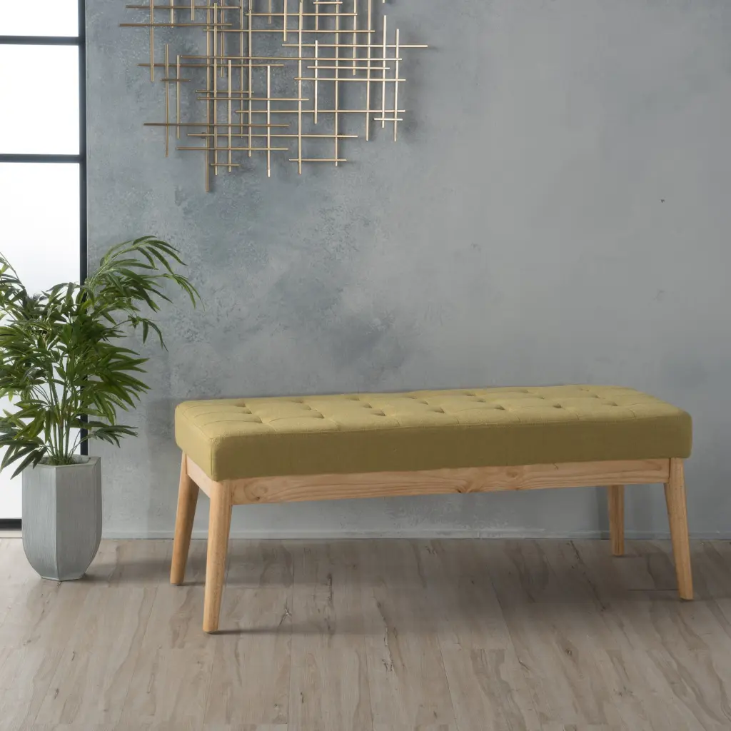 Yellow Ottoman Stylish Footrest And Extra Seating Living Room nh-an