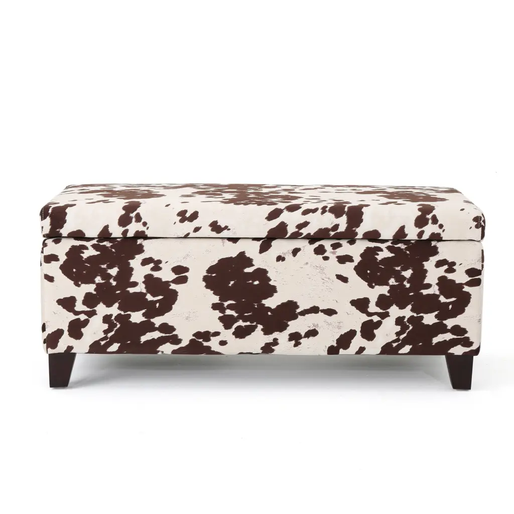 Storage Ottoman Brown Multi-Material Design nh-comfortcove