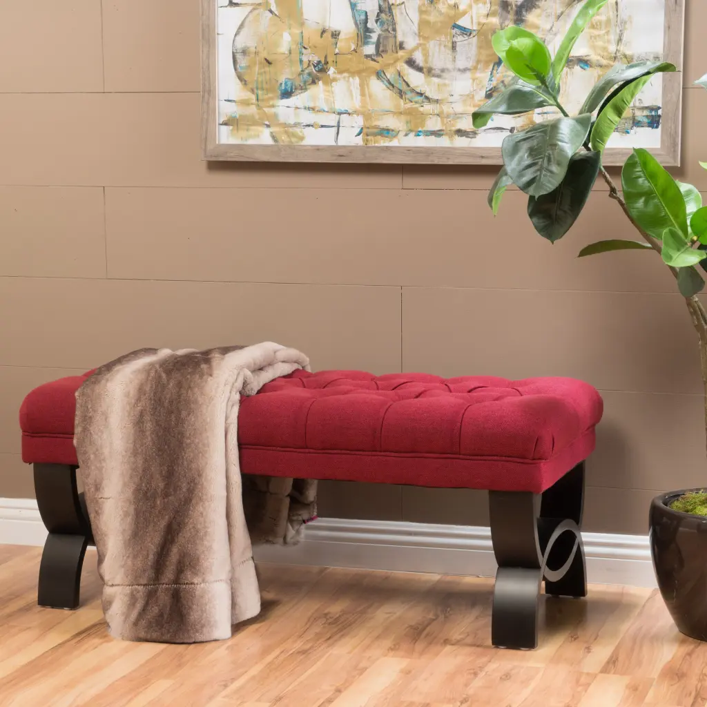 Hilton Ottoman Red Material nh-purenest