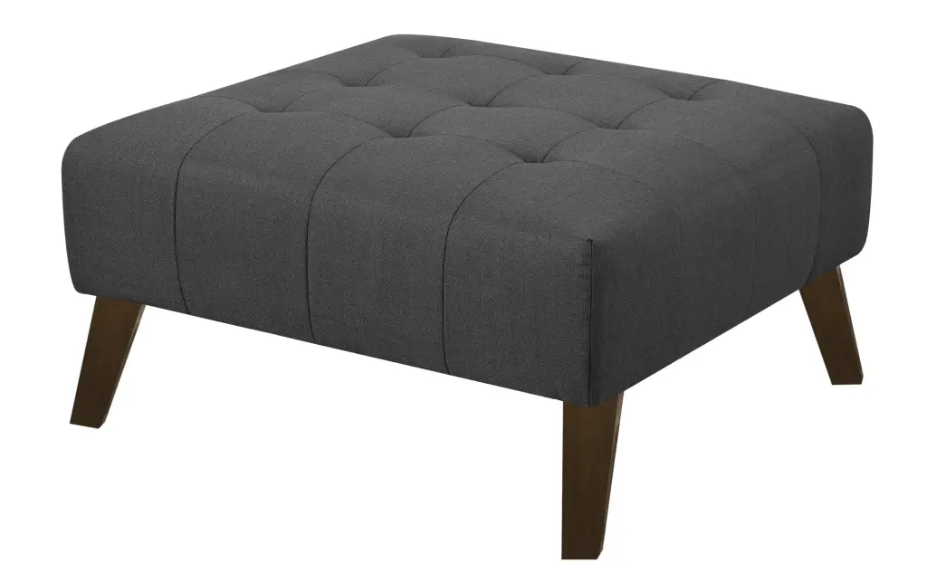 Browning Gray Square Ottoman Gray Foam Engineered Timber Storage Bench wallace - bay