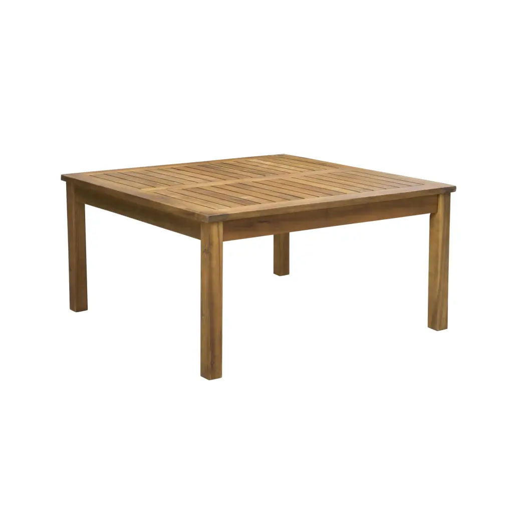 GDF Studio Abena Outdoor Acacia Wood Coffee Table Teak GDFSTUDIO